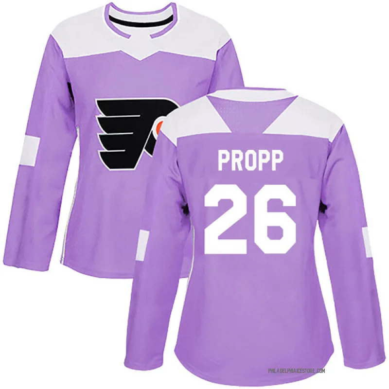 Purple Women's Brian Propp Philadelphia Flyers Authentic Fights Cancer Practice Jersey