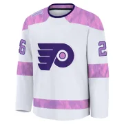 White Men's Brian Propp Philadelphia Flyers Premium 2024 Hockey Fights Cancer Practice Jersey