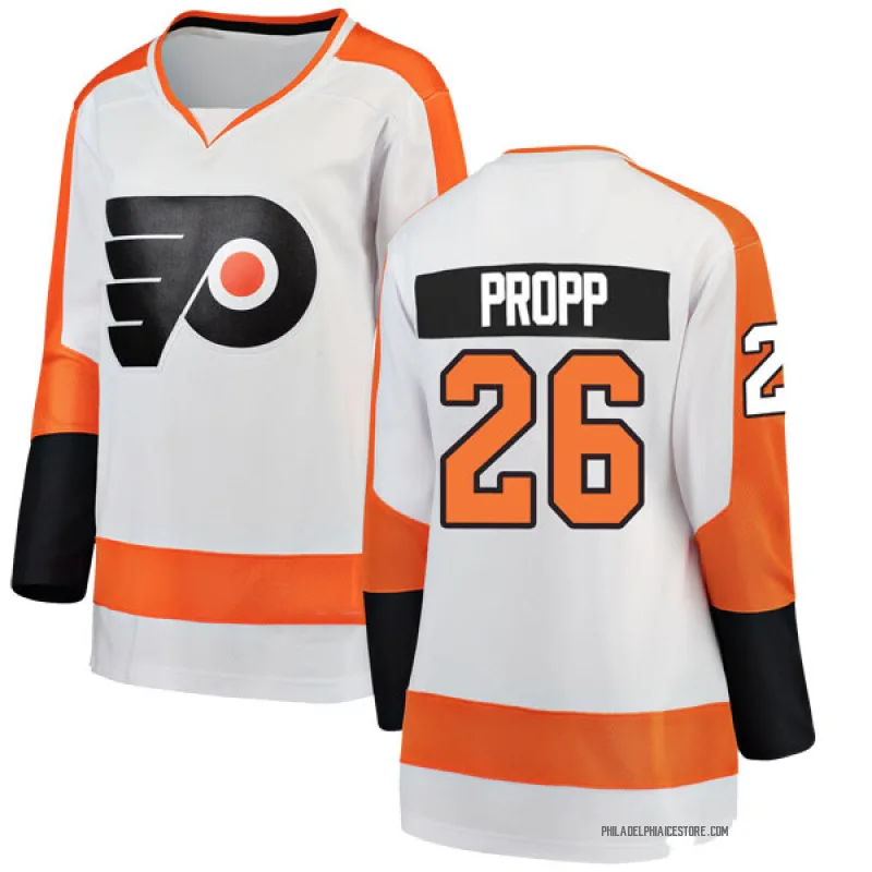 White Women's Brian Propp Philadelphia Flyers Breakaway Away Jersey